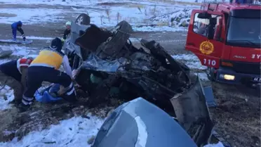 Buzlanan Yolda Takla Atan Otomobilin Sürücüsü Öldü