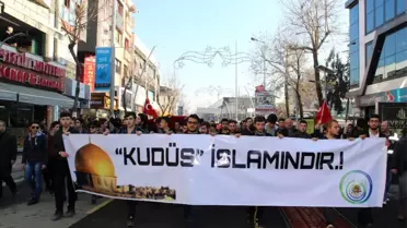 Kudüs Kararını Genç İmam Hatipliler Düzce'de Protesto Etti