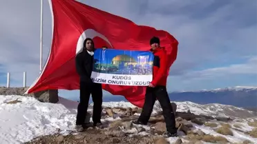 Kudüs İçin 2 Bin 812 Rakımlı Kösedağ'a Tırmandılar