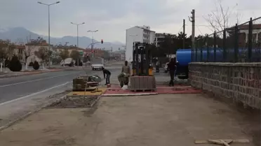 Necati Kurmel Caddesinde Yaya ve Bisiklet Yolu Çalışması