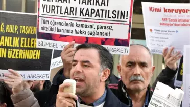 Cemaat-tarikat Yurtları Kapatılsın' Eylemi
