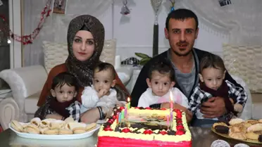 Yaşamaz'denilen Dördüzler İlk Yaş Günlerini Kutladı