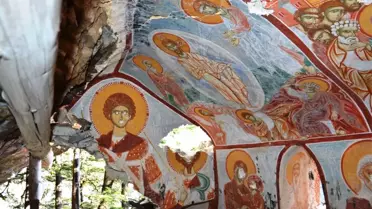 Sümela Manastırı'nda Yeni Bulunan Şapel İlk Kez Görüntülendi