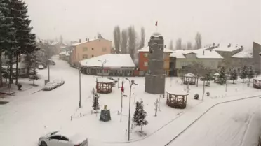 Tokat'ın Başçiftlik İlçesinde Kar Hasreti Sona Erdi