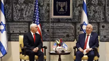 Pence, İsrail Cumhurbaşkanı Rivlin ile Bir Araya Geldi
