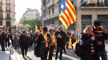 Barcelona'da Puigdemont'a Destek Tam