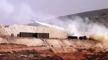 Çok Namlulu Roket Atarlardan Afrin'e Yoğun Atış