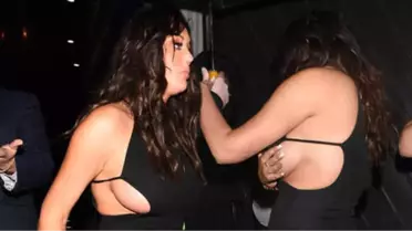 Ünlü TV Yıldızı Charlotte Crosby, Elbiseden Göğsü Çıkmasın Diye Büyük Çaba Harcadı