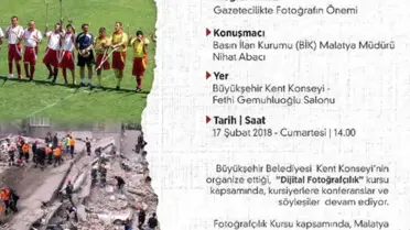 Gazetecilikte Fotoğraf' Konulu Sunum ve Söyleşi Yapılacak