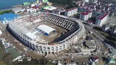 Ordu'da Yapılan Stadın Kaba İnşaatı Bitti