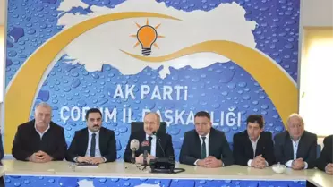 AK Parti Çorum İl Başkanı Mehmet Karadağ;