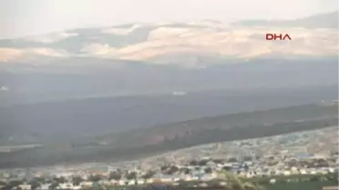 Hatay İmha Edilen Hedeflerden Duman Yükselirken, Teröristler Görüşü Engellemek İçin Lastik Yaktı