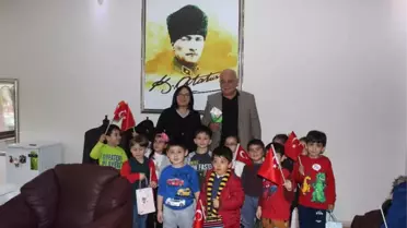 Başkan Karaçelik'e Anaokulu Öğrencilerinden Ziyaret