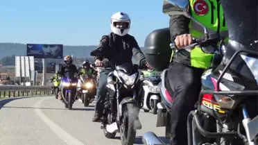 Motorcular Şehitler İçin Direksiyona Geçti