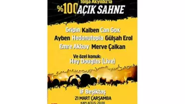 %100 Açık Sahne 21 Mart'ta If Beşiktaş'ta