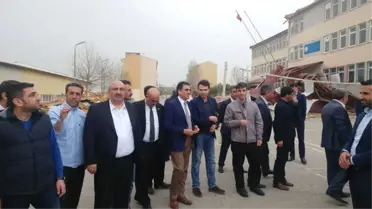 Milletvekili Açıkkapı, Fırtınada Hasar Gören Okullarda İncelemede Bulundu