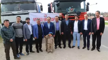 Uşak'tan Çıkan Yardım Tır'larındaki Malzemeler Sahiplerine Teslim Edildi
