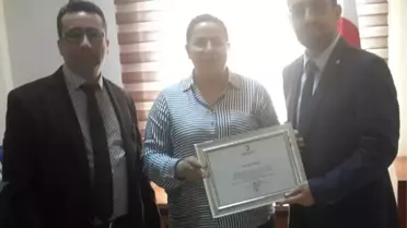 Kızılay'dan Kahta Devlet Hastanesine Teşekkür Belgesi
