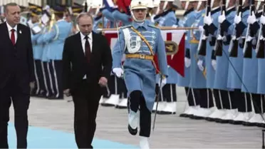 Putin Ankara'ya Geldi, Erdoğan Külliye'de Törenle Karşıladı