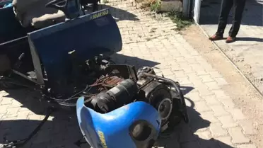 Gölbaşı'nda Çapa Motoru Devrildi