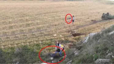 Ankara'da Geceki Kaza Sabah Fark Edildi! 2 Gencin Cansız Bedeni Tarlada Bulundu