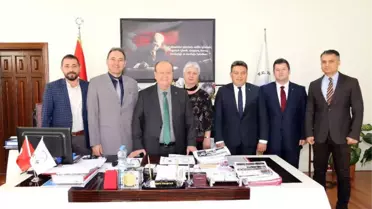 İnşaat Mühendisleri Odası Yeni Yönetiminden Başkan Özakcan'a Ziyaret