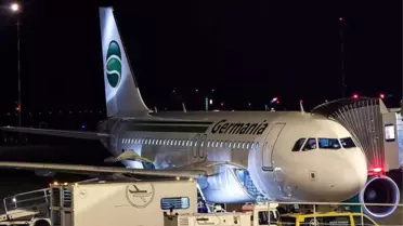 Alman Uçağı Acil İniş Yaptı