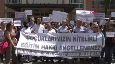 İstanbul- İl Milli Eğitim Müdürlüğü Önünde 'Nitelikli Lise' Protestosu