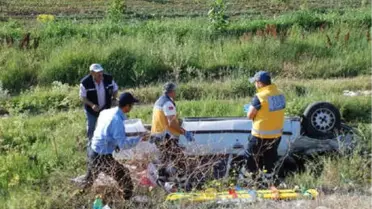 Otomobil Şarampole Yuvarlandı: 1 Ölü, 2 Yaralı