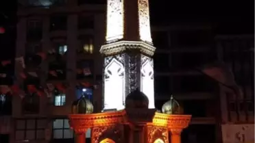 Demirci'nin Saat Kulesinin Aydınlatması Yenilendi