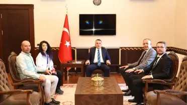 Vali Bilgin, Avrupa 2.'si Hilal Kaya'yı Makamında Ağırladı
