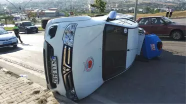 Samsun'da İlaçlama Aracı Devrildi: 1 Yaralı