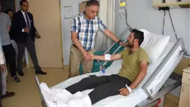 Vali Toprak, Patlamada Yaralanan 8 Polisi Ziyaret Etti