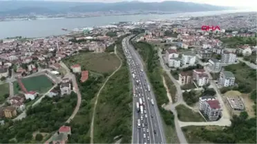Kocaeli'de Otoyolda Bayram Yoğunluğu Hd