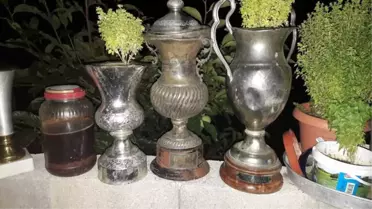 Denizlispor'un Tarihi Kupaları Çiçek Saksısı Yapıldı