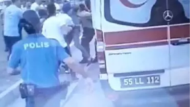 112 Görevlisine Saldırı Anı Kamerada