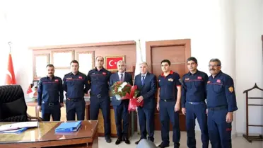 İtfaiyecilerden Polat'a Ziyaret