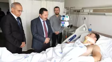 Vali Balkanlıoğlu'ndan Araçla Sürüklenerek Yaralanan Polis Memuruna Ziyaret