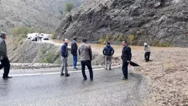 Sincik-Malatya Karayolunda Heyelan