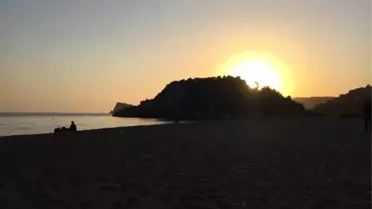 Sarıgerme Sahilinde Gün Batımı Büyüledi