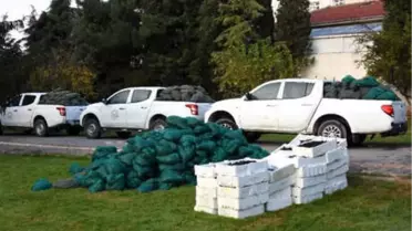 Çanakkale'de Kaçak Avlanan Tonlarca Deniz Ürünü Ele Geçirildi