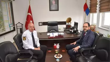 Başkan Ayaz'dan İlçe Jandarma Komutanı Göksu'ya Hayırlı Olsun Ziyareti