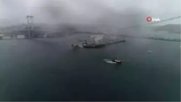 Dev Geminin İstanbul Boğazı'ndan Geçişi Havadan Görüntülendi