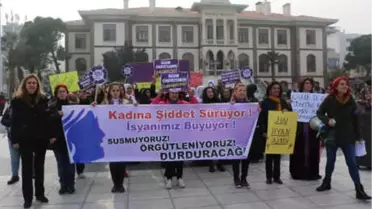 Manisa'da Kadına Karşı Şiddet Protesto Edildi