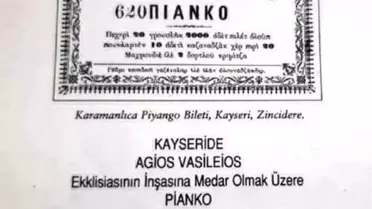 Anadolu'da İlk Piyango Çekilişi 1850'de Kayseri'de
