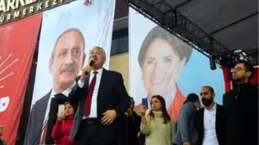 CHP'li Başkan Adayı, Akşener'in Fotoğrafının Önünde İlk Mitingini Yaptı