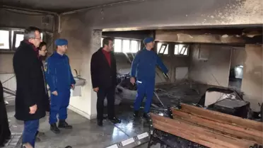 Kırıkkale'de Geri Gönderme Merkezinde Yangın