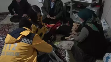 2 Bin 800 Rakımlı Köyde Hasta Kurtarma Operasyonu