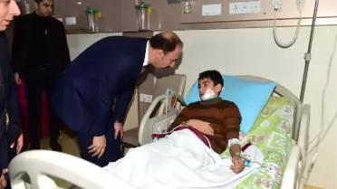 Vali Erin, 3 Kişinin Öldüğü Kazada, Yaralıları Ziyaret Etti
