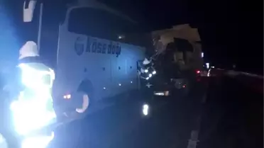 Tır, Arıza Yapan Yolcu Otobüsüne Çarptı: 1 Ölü, 2 Yaralı
